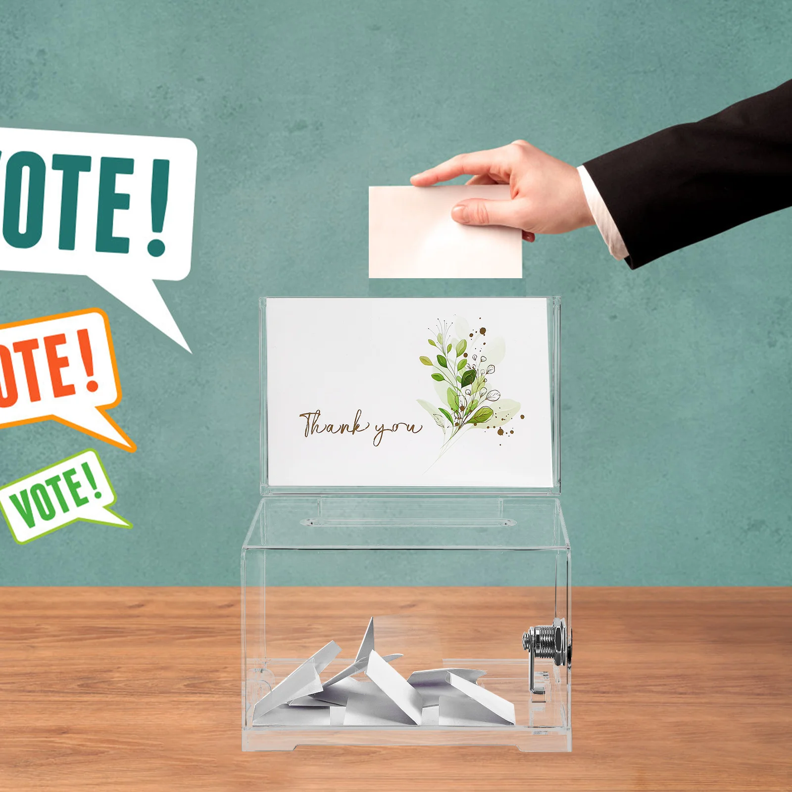 Ballot Box Raffle Ticket Dispenser Suggestion Donation Bin Holder Acrylic Container Office Boxes for Tickets Fundraising
Ballot Box Raffle Ticket Dispenser Suggestion Donation Bin Holder Acrylic Container Office Boxes for Tickets Fundraising