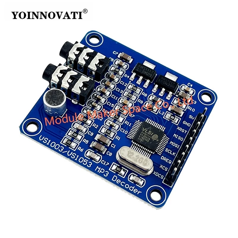 VS1003B MP3 Decoder Module with Microphone for STM32, Player Recording Voice Sensor Development Board Accessory
VS1003B MP3 Decoder Module with Microphone for STM32, Player Recording Voice Sensor Development Board Accessory