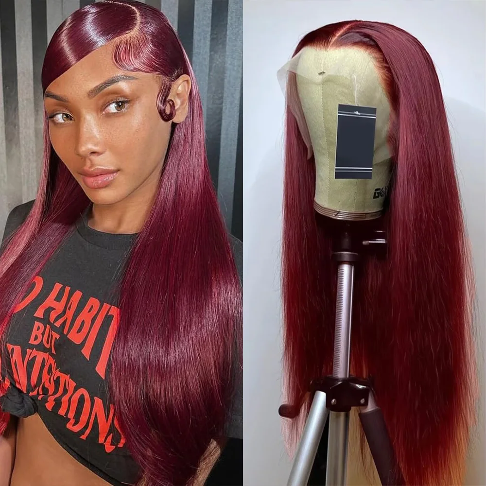 Красный парик 99j Burgundy с прозрачной HD-основой 13x6, прямые волосы 13x4, парик с прозрачной кружевной основой из натуральных волос для женщин, предварительно выщипанные, плотность 220%
Красный парик 99j Burgundy с прозрачной HD-основой 13x6, прямые волосы 13x4, парик с прозрачной кружевной основой из натуральных волос для женщин, предварительно выщипанные, плотность 220%