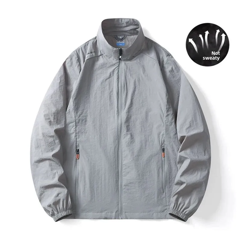 Men's Summer Lightweight Breathable Running Jaet UV Protection Fiing Outerwear Windbreaker Stand Fit Zipper Decorated ... 
Men's Summer Lightweight Breathable Running Jaet UV Protection Fiing Outerwear Windbreaker Stand Fit Zipper Decorated ...