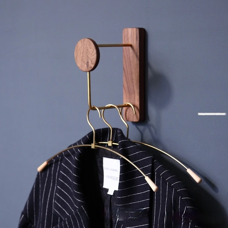 Black Walnut Hanger Wall Hanging Storage Rack Bedroom Brass Household Simple Clothes
Black Walnut Hanger Wall Hanging Storage Rack Bedroom Brass Household Simple Clothes