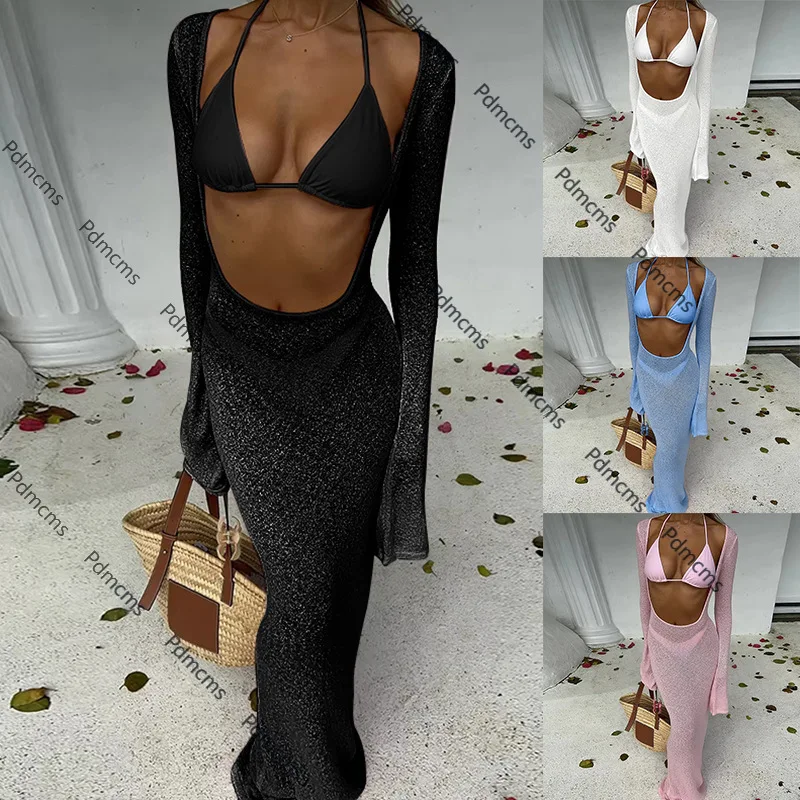 2025 new neck three-point bikini Europe beautiful women's swimsuit sexy mesh long-sleeved blouse long skirt three-piece swimsuit
2025 new neck three-point bikini Europe beautiful women's swimsuit sexy mesh long-sleeved blouse long skirt three-piece swimsuit