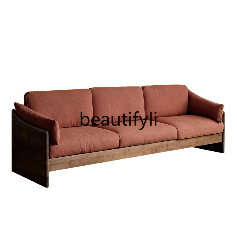 North American black walnut thickened sofa simple living room three-person solid wood sofa
North American black walnut thickened sofa simple living room three-person solid wood sofa