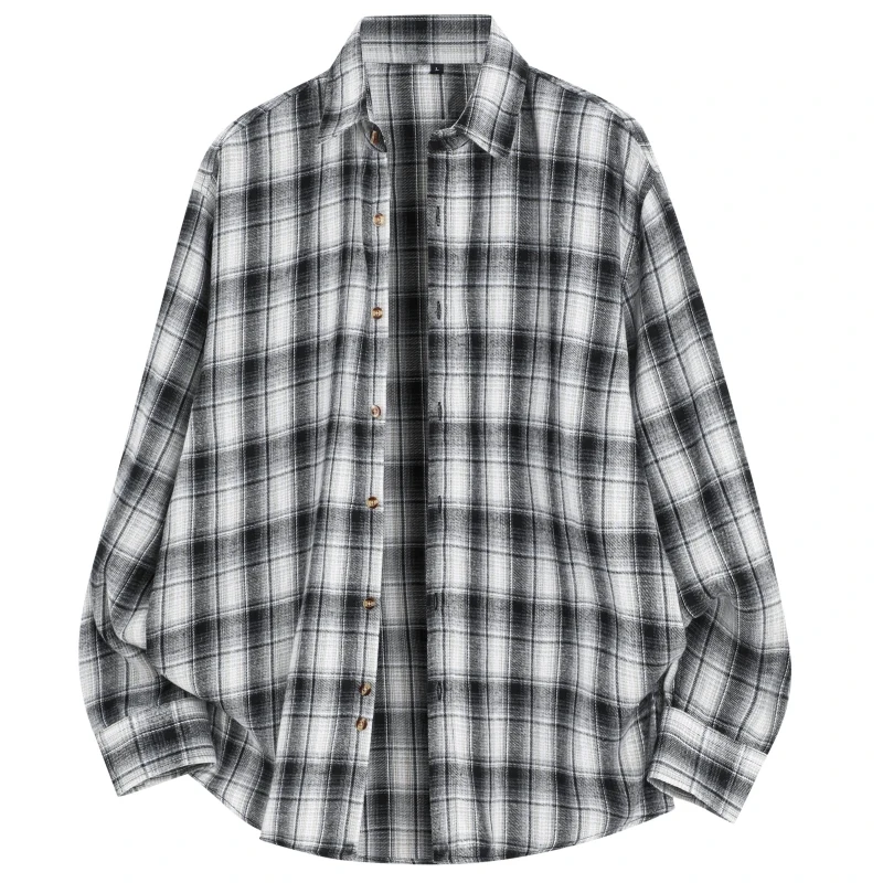 Men's Black-White Long-sleeve Plaid Shirt, Blue Notched-collar Single-breasted Shirt, Sizes M–3XL. New 2026
Men's Black-White Long-sleeve Plaid Shirt, Blue Notched-collar Single-breasted Shirt, Sizes M–3XL. New 2026