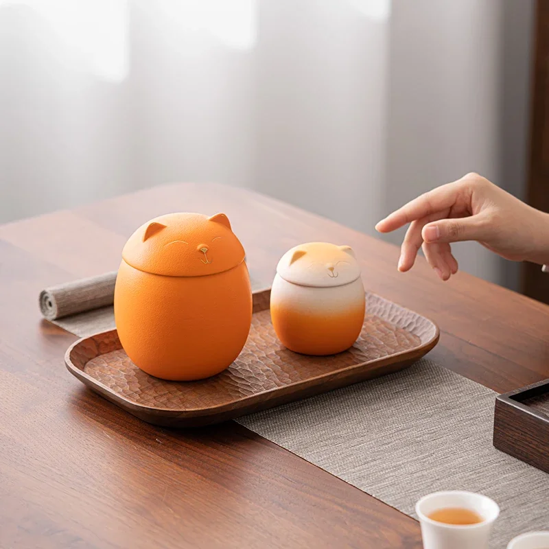 Cute ceramic cat small portable tea can Shiba Inu moisture-proof sealed storage tank
Cute ceramic cat small portable tea can Shiba Inu moisture-proof sealed storage tank