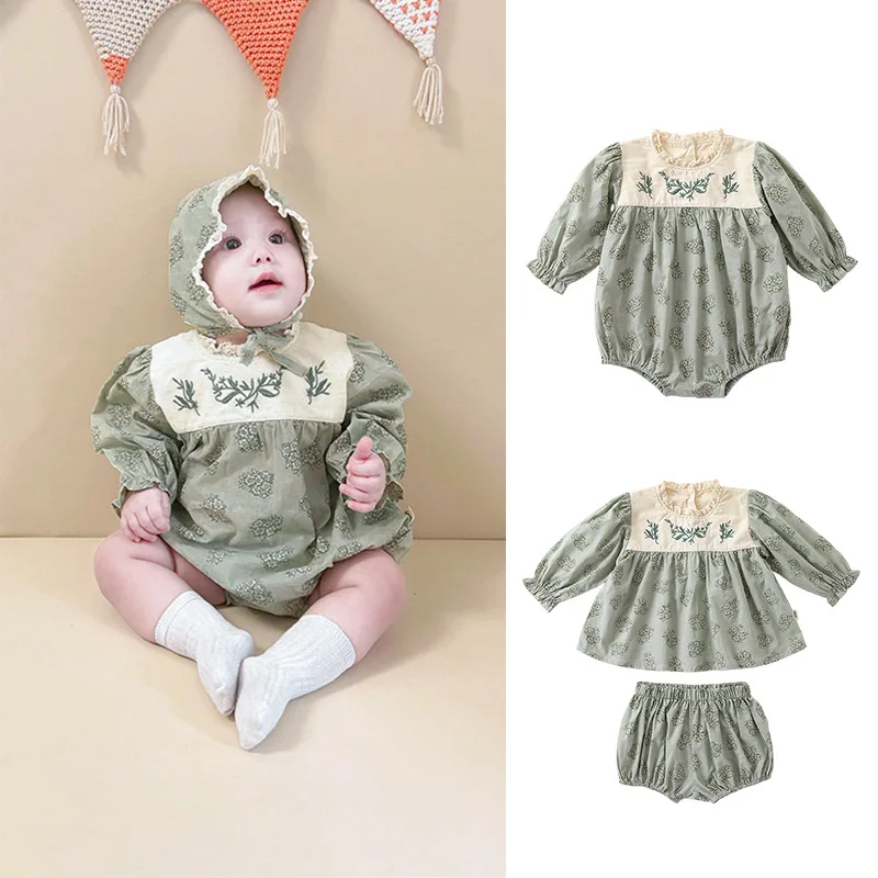 Jenny&Dave Baby clothes autumn clothes small floral long sleeved jumpsuit baby girl baby lace lace lace collar embroidery bag bu
Jenny&Dave Baby clothes autumn clothes small floral long sleeved jumpsuit baby girl baby lace lace lace collar embroidery bag bu