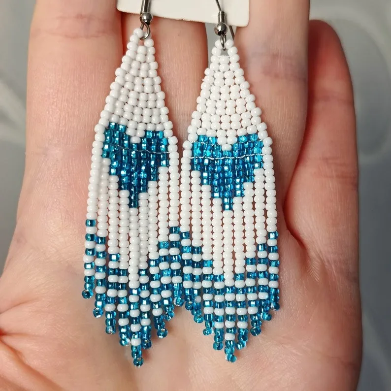 Beaded earrings Tassel Heart Arrow Bohemia Design Originality Hand knitting Versatile Tide Female Alloy Rice bead earrings 
Beaded earrings Tassel Heart Arrow Bohemia Design Originality Hand knitting Versatile Tide Female Alloy Rice bead earrings