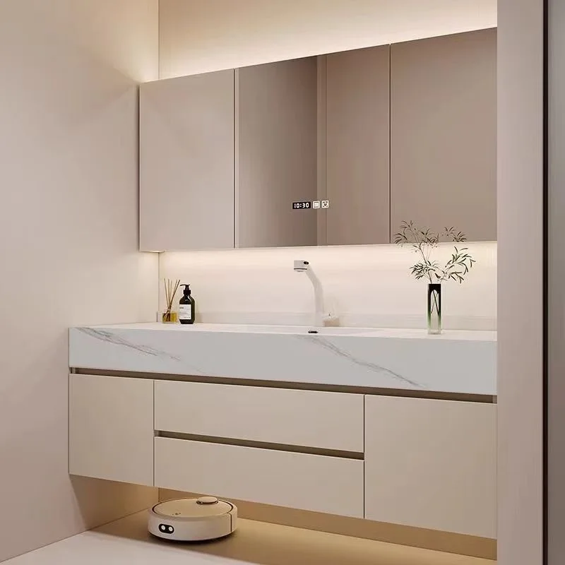 Bathroom Cabinet Rock Slab Seamless Ceramic Integrated Basin Intelligent Bathroom Washbasin Storage Combination Toilet Furniture
Bathroom Cabinet Rock Slab Seamless Ceramic Integrated Basin Intelligent Bathroom Washbasin Storage Combination Toilet Furniture