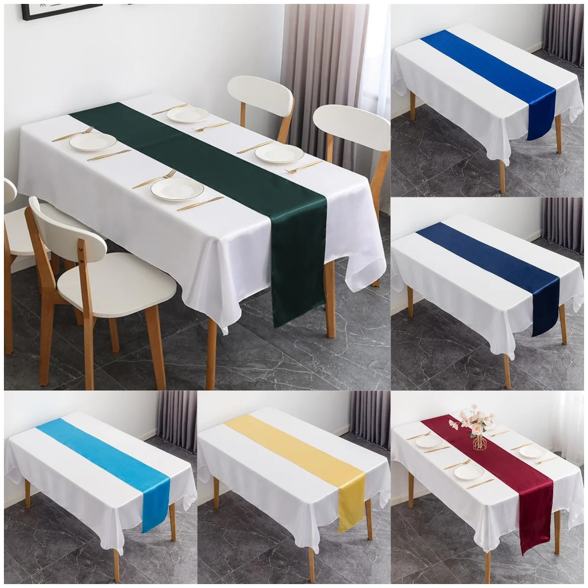 Satin Table Runner 23 Colour Options Wedding Decoration Hotel Birthday Party Show Holiday Celebration Banquet
Satin Table Runner 23 Colour Options Wedding Decoration Hotel Birthday Party Show Holiday Celebration Banquet