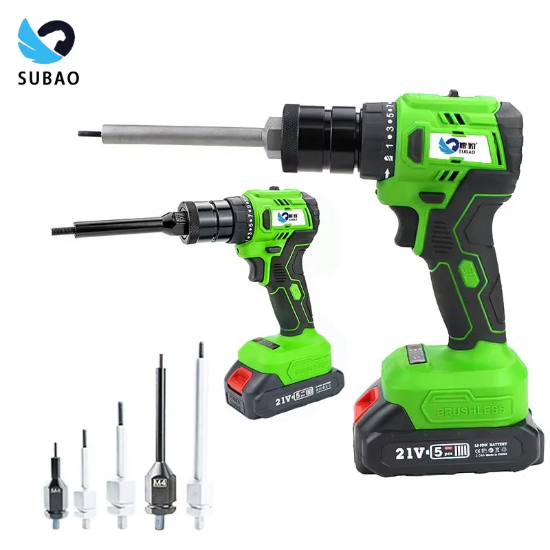 SUBAO 21V Brushless Automatic Intelligent Digital Display 5 Section 2.0Ah Rechargeable Rivet Gun 70/80/100mm Extension
SUBAO 21V Brushless Automatic Intelligent Digital Display 5 Section 2.0Ah Rechargeable Rivet Gun 70/80/100mm Extension
