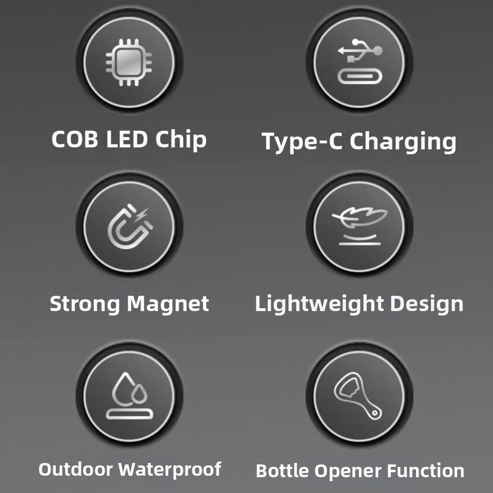 4 Gears Pocket Work Light High Bright Mini COB LED Flashlight USB Rechargeable Magnetic Base Flashlight with Bottle Opener
4 Gears Pocket Work Light High Bright Mini COB LED Flashlight USB Rechargeable Magnetic Base Flashlight with Bottle Opener