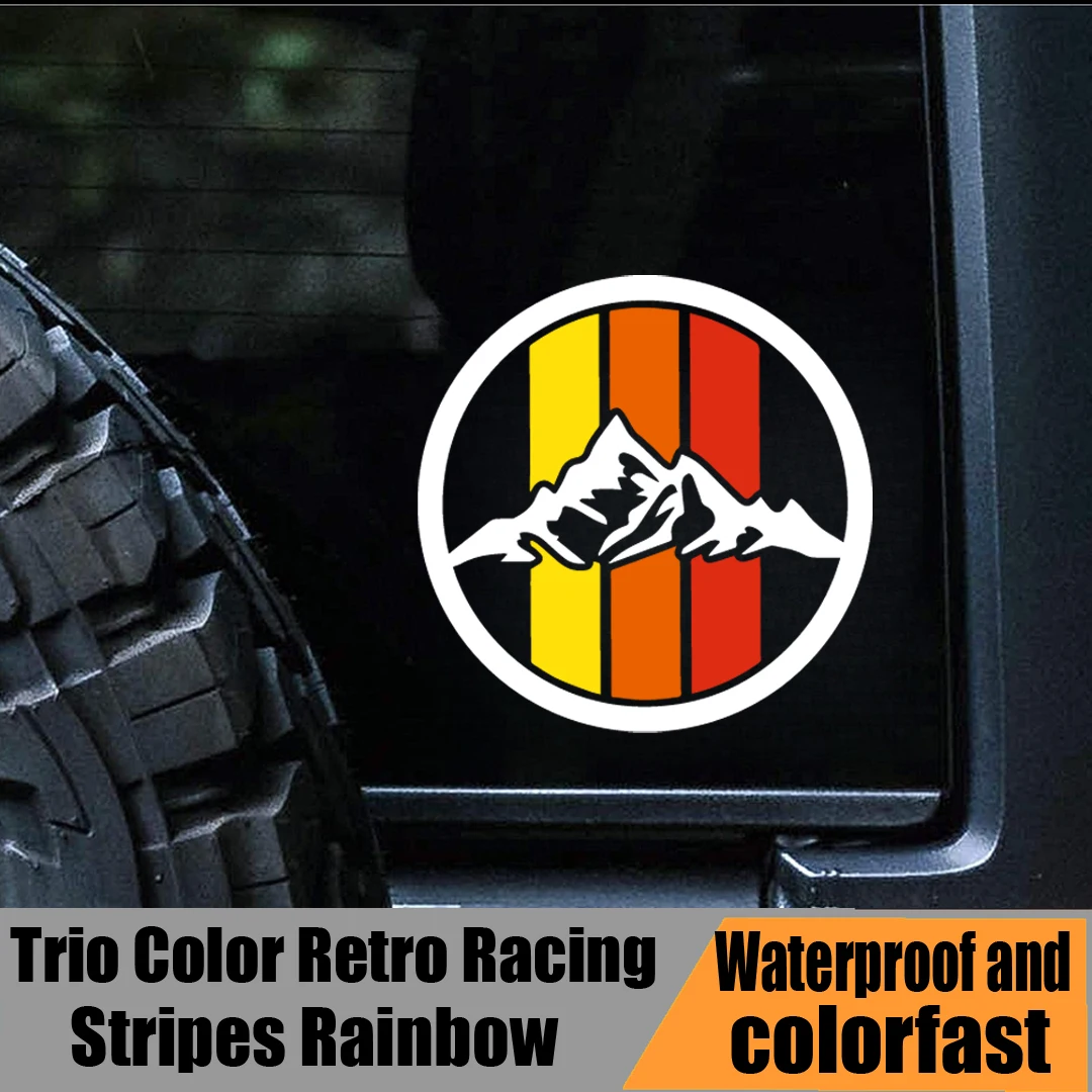 Trio Color Retro Racing Stripes Rainbow Vinyl Die Cut Decal Fits 4RUNNER Tacoma Tundra Off Road Mountain Life Car stickers
Trio Color Retro Racing Stripes Rainbow Vinyl Die Cut Decal Fits 4RUNNER Tacoma Tundra Off Road Mountain Life Car stickers