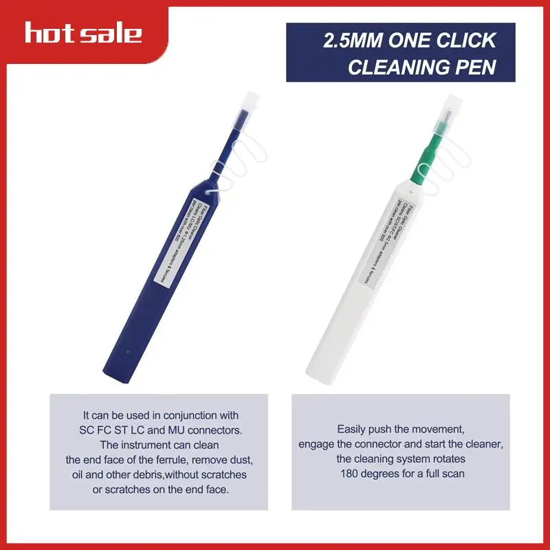 VVNB-2Pcs FTTH Optical Fiber Pen Cleaner Tool Cleaning 2.5Mm LC MU 1.25Mm SC FC ST Connector Fiber Optic Cleaning Tools Smart Cl
VVNB-2Pcs FTTH Optical Fiber Pen Cleaner Tool Cleaning 2.5Mm LC MU 1.25Mm SC FC ST Connector Fiber Optic Cleaning Tools Smart Cl