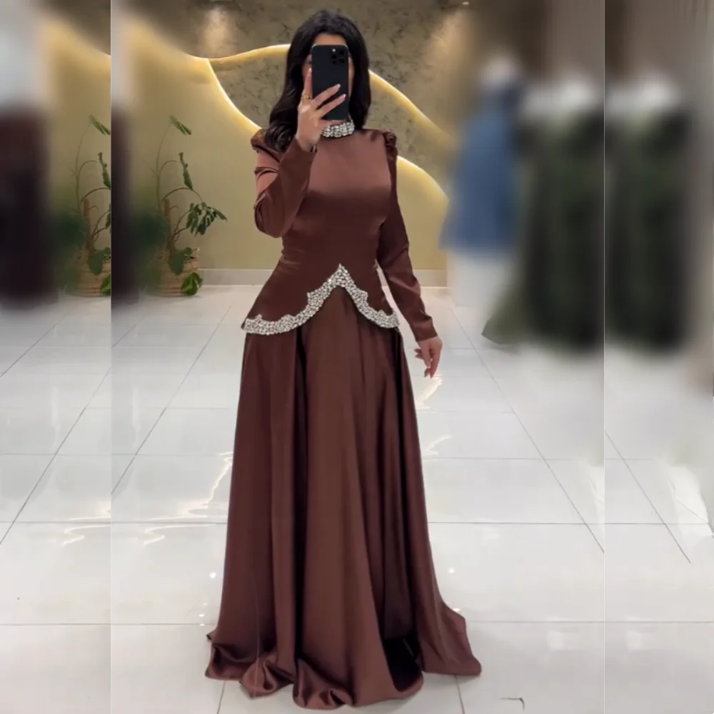 Customized High Quality Rhinestone Glitter Evening Dress Long Sleeves A-line Prom Long Dresses Bespoke Occasion Elegant Party
Customized High Quality Rhinestone Glitter Evening Dress Long Sleeves A-line Prom Long Dresses Bespoke Occasion Elegant Party