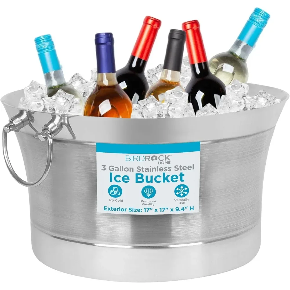 Double Wall Beverage Tub - Stainless Steel Ice Bucket, Metal Drink Cooler with Handles, for Parties & Events
Double Wall Beverage Tub - Stainless Steel Ice Bucket, Metal Drink Cooler with Handles, for Parties & Events