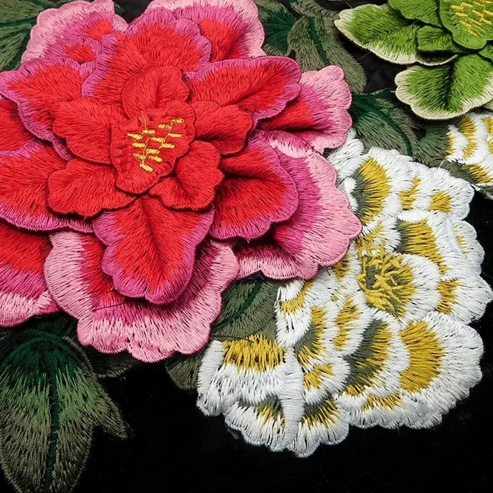 Вышитые нашивки с цветами пиона, пришитые наклейки, большие нашивки с цветами, украшения «сделай сам», съемные нашивки для шитья, свадебное платье, платье 
Вышитые нашивки с цветами пиона, пришитые наклейки, большие нашивки с цветами, украшения «сделай сам», съемные нашивки для шитья, свадебное платье, платье