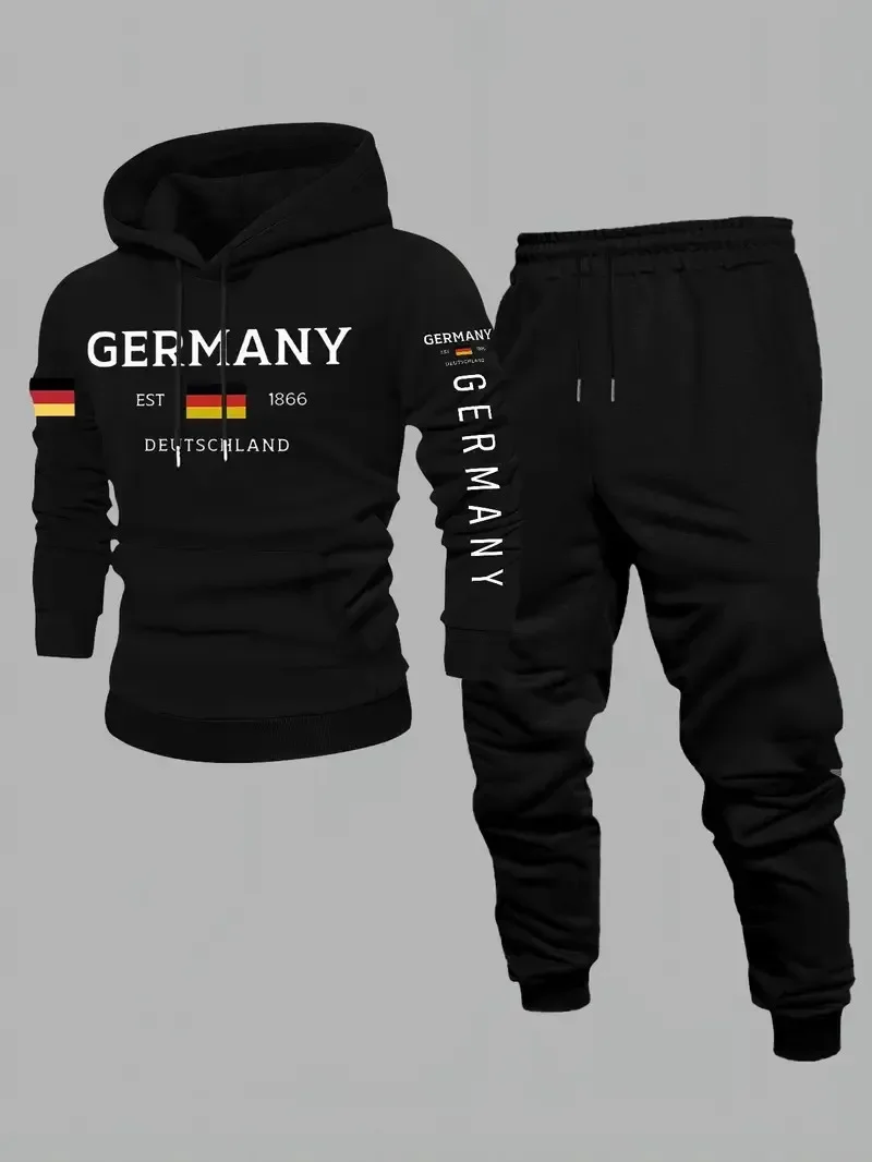 New men's hoodie and trouser suit, casual, stylish, comfortable, letter print, trendy unisex casual suit.
New men's hoodie and trouser suit, casual, stylish, comfortable, letter print, trendy unisex casual suit.