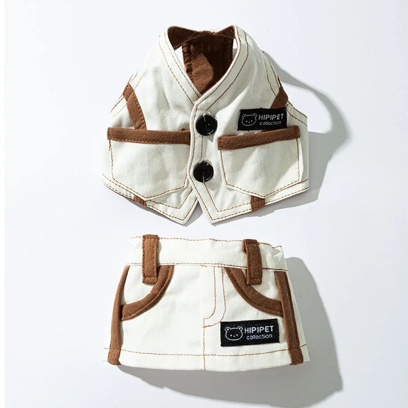 Small and Medium-sized Dog Vest Suit Summer Cowboy Clothes Teddy Open Button Shirt Maltese Sleeveless T-shirt Pet Supplies
Small and Medium-sized Dog Vest Suit Summer Cowboy Clothes Teddy Open Button Shirt Maltese Sleeveless T-shirt Pet Supplies