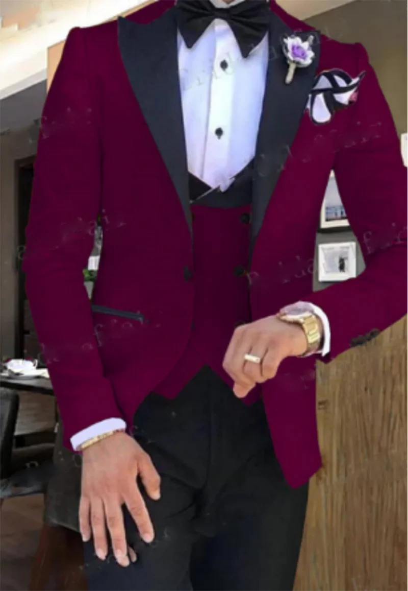Tailor Made Terno Slim Groom Tuxedos Wedding Men Suit Terno Masculino (Jacket+Pant+Vest+Tie bow) Mens's 3 Pieces Suits for Men
Tailor Made Terno Slim Groom Tuxedos Wedding Men Suit Terno Masculino (Jacket+Pant+Vest+Tie bow) Mens's 3 Pieces Suits for Men