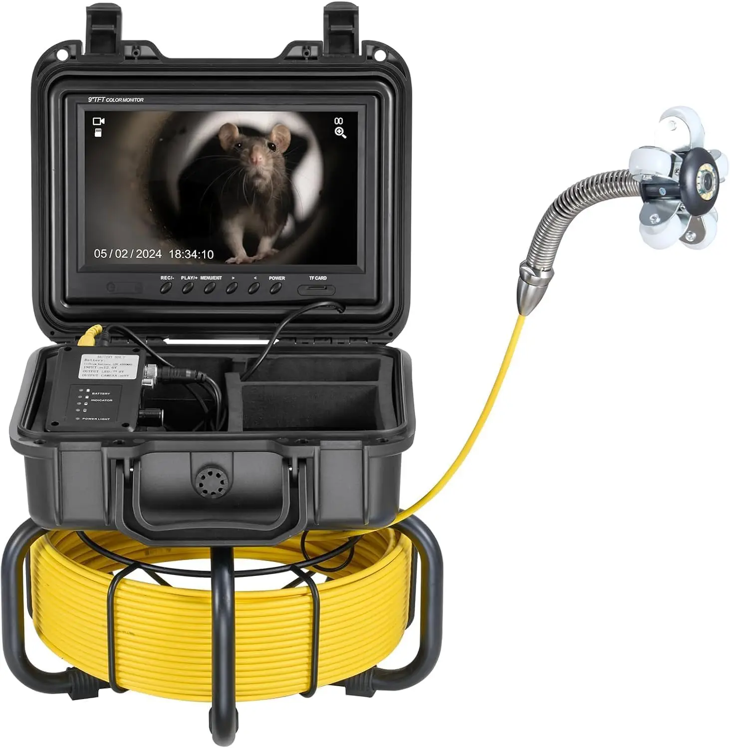Sewer Camera 165 ft 50m Self Leveling Pipeline Inspection Camera with 9 1080P HD Screen 36X Zoom IP68 Waterproof Plumbing
Sewer Camera 165 ft 50m Self Leveling Pipeline Inspection Camera with 9 1080P HD Screen 36X Zoom IP68 Waterproof Plumbing
