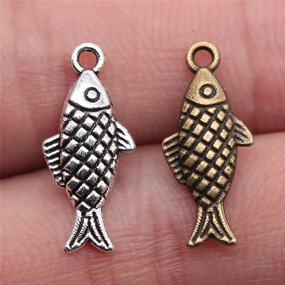 Wholesale 200pcs/bag 20x8mm Pendant Fish Fish Pendant Charm For Jewelry Making Antique Silver Color Fish Pendants
Wholesale 200pcs/bag 20x8mm Pendant Fish Fish Pendant Charm For Jewelry Making Antique Silver Color Fish Pendants
