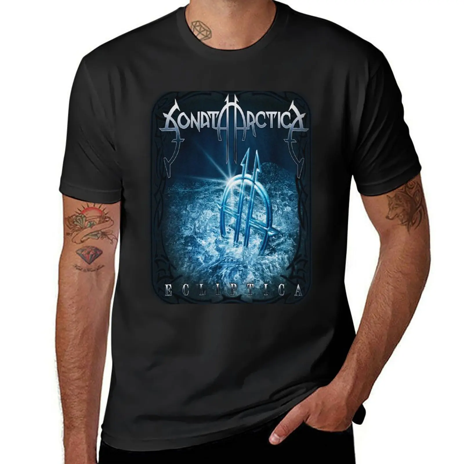 Sonata Arctica - Ecliptica T-Shirt sports fans Short sleeve tee Blouse shirts graphic tees plain black t shirts men
Sonata Arctica - Ecliptica T-Shirt sports fans Short sleeve tee Blouse shirts graphic tees plain black t shirts men