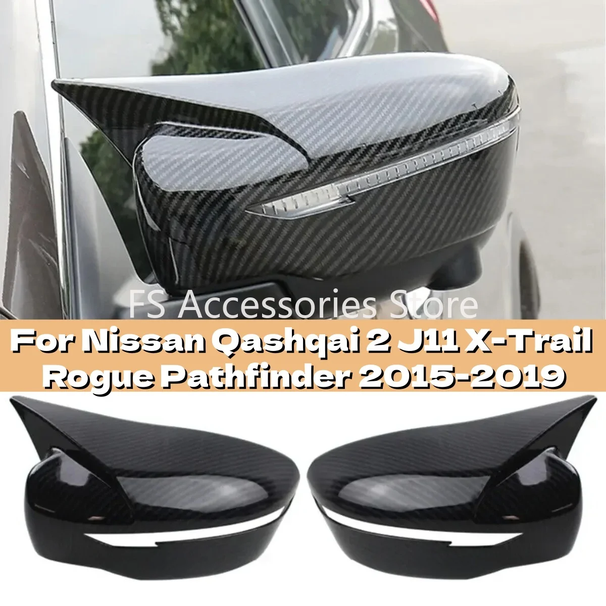 Door Mirror Cover For Nissan Qashqai 2 J11 X-Trail Rogue Pathfinder 2015-2019 Carbon Fiber Glossy Black Car Rearview Accessories
Door Mirror Cover For Nissan Qashqai 2 J11 X-Trail Rogue Pathfinder 2015-2019 Carbon Fiber Glossy Black Car Rearview Accessories