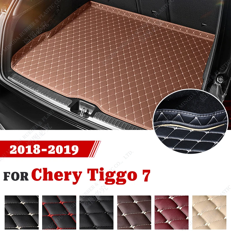 Износостойкий коврик в багажник автомобиля из искусственной кожи для Chery Tiggo 7 2018 2019, водонепроницаемые коврики для багажника на заказ
Износостойкий коврик в багажник автомобиля из искусственной кожи для Chery Tiggo 7 2018 2019, водонепроницаемые коврики для багажника на заказ