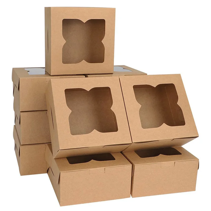500Pcs Kraft Paper Square Gift Boxes with Clear PVC Window Present Packaging Box Wedding Birthday Party Favors Cake Packaging
500Pcs Kraft Paper Square Gift Boxes with Clear PVC Window Present Packaging Box Wedding Birthday Party Favors Cake Packaging