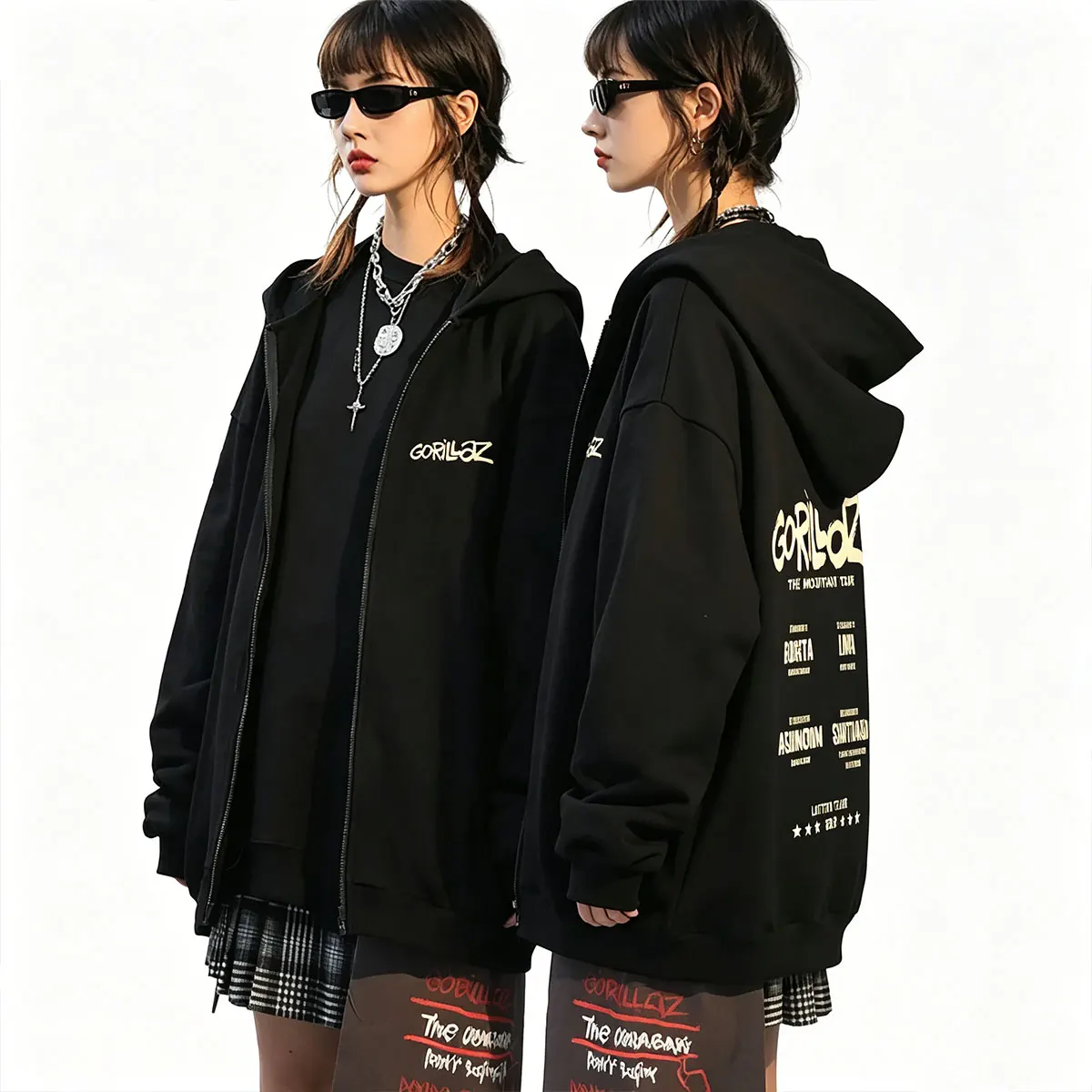 Rock Band Gorillaz Tour 2026 Zipper Hoodie Men Women Hip Hop Punk Oversized Zip Up Jacket Male Fashion Vintage Zip Up Sweatshirt
Rock Band Gorillaz Tour 2026 Zipper Hoodie Men Women Hip Hop Punk Oversized Zip Up Jacket Male Fashion Vintage Zip Up Sweatshirt
