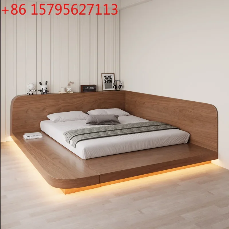 Suspended bed with lamp Japanese tatami low bed arc double bed
Suspended bed with lamp Japanese tatami low bed arc double bed