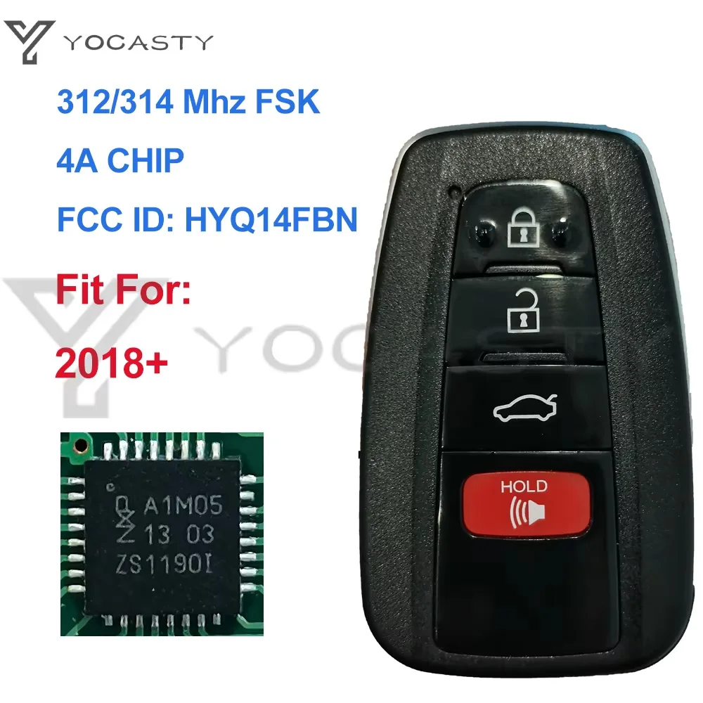 YOCASTY HYQ14FBN Smart Key 312/314 MHZ 4A Chip For Toyota Corolla Cross 2018 2019 2020 2021 For USA Brazil Market 8990H-12010
YOCASTY HYQ14FBN Smart Key 312/314 MHZ 4A Chip For Toyota Corolla Cross 2018 2019 2020 2021 For USA Brazil Market 8990H-12010