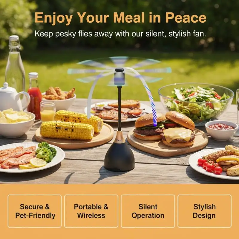 1pcs Fly Repellent Portable Fan for Tables Safe Soft Blade Design for Outdoor Events
1pcs Fly Repellent Portable Fan for Tables Safe Soft Blade Design for Outdoor Events