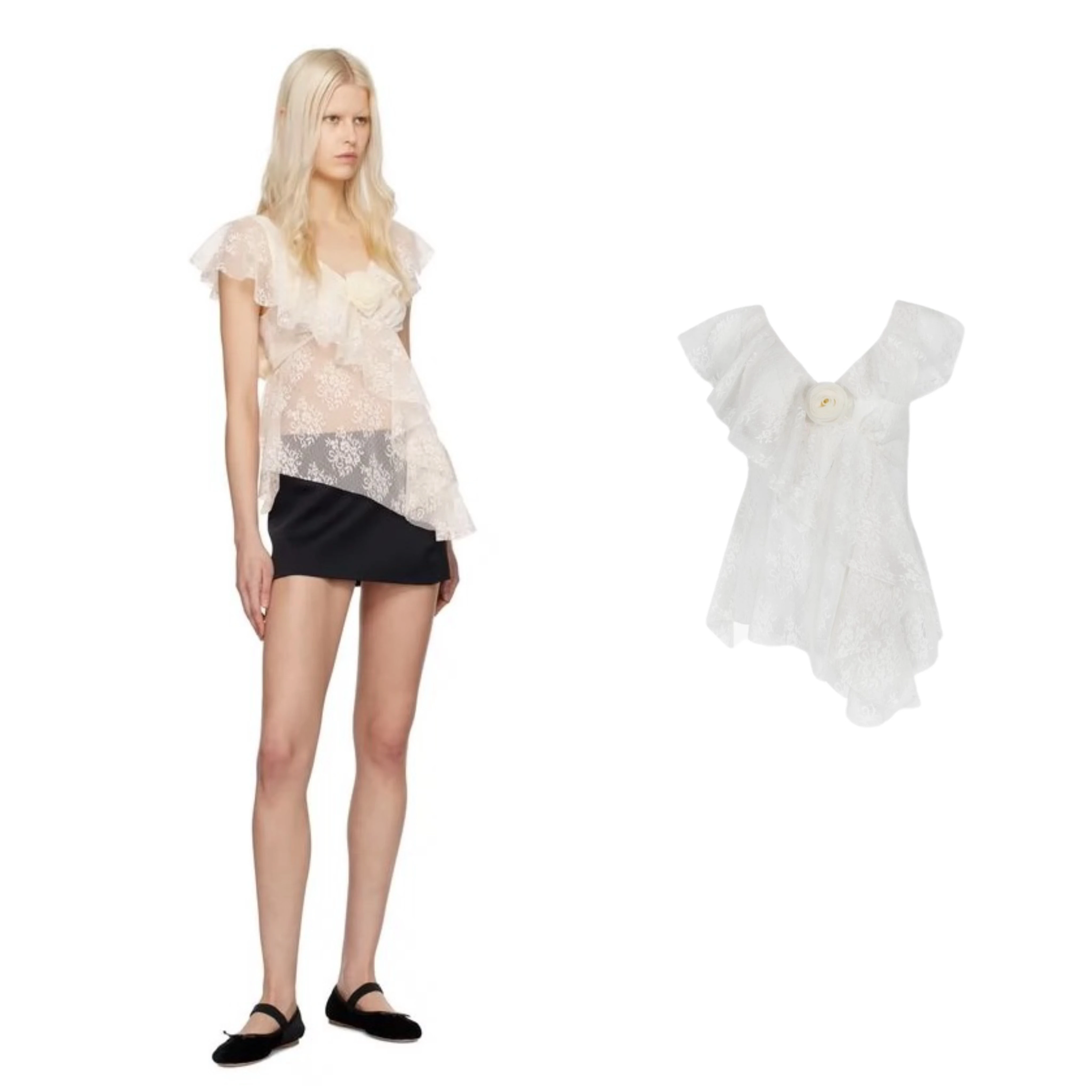 Sany Lace Shirt Sexy See-through Rose Flower Print Spring 2024 Collection French Style Slim Fit Breathable Polyester
Sany Lace Shirt Sexy See-through Rose Flower Print Spring 2024 Collection French Style Slim Fit Breathable Polyester