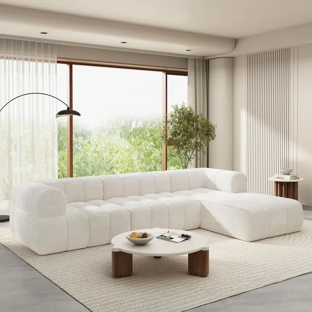 Mania 122" ular L-Shape Soa Couch with Chaise Lounge, ern Sectional Soa Set or Living Room, Boucle abric Upholstered Cloud Couch
Mania 122" ular L-Shape Soa Couch with Chaise Lounge, ern Sectional Soa Set or Living Room, Boucle abric Upholstered Cloud Couch
