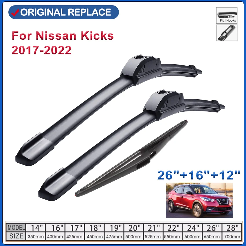 Car Wiper Blade Front Rear Window Windshield Rubber Refill Wiper For Nissan Kicks 2016-2020 26"+16" +12"Car Wiper
Car Wiper Blade Front Rear Window Windshield Rubber Refill Wiper For Nissan Kicks 2016-2020 26"+16" +12"Car Wiper