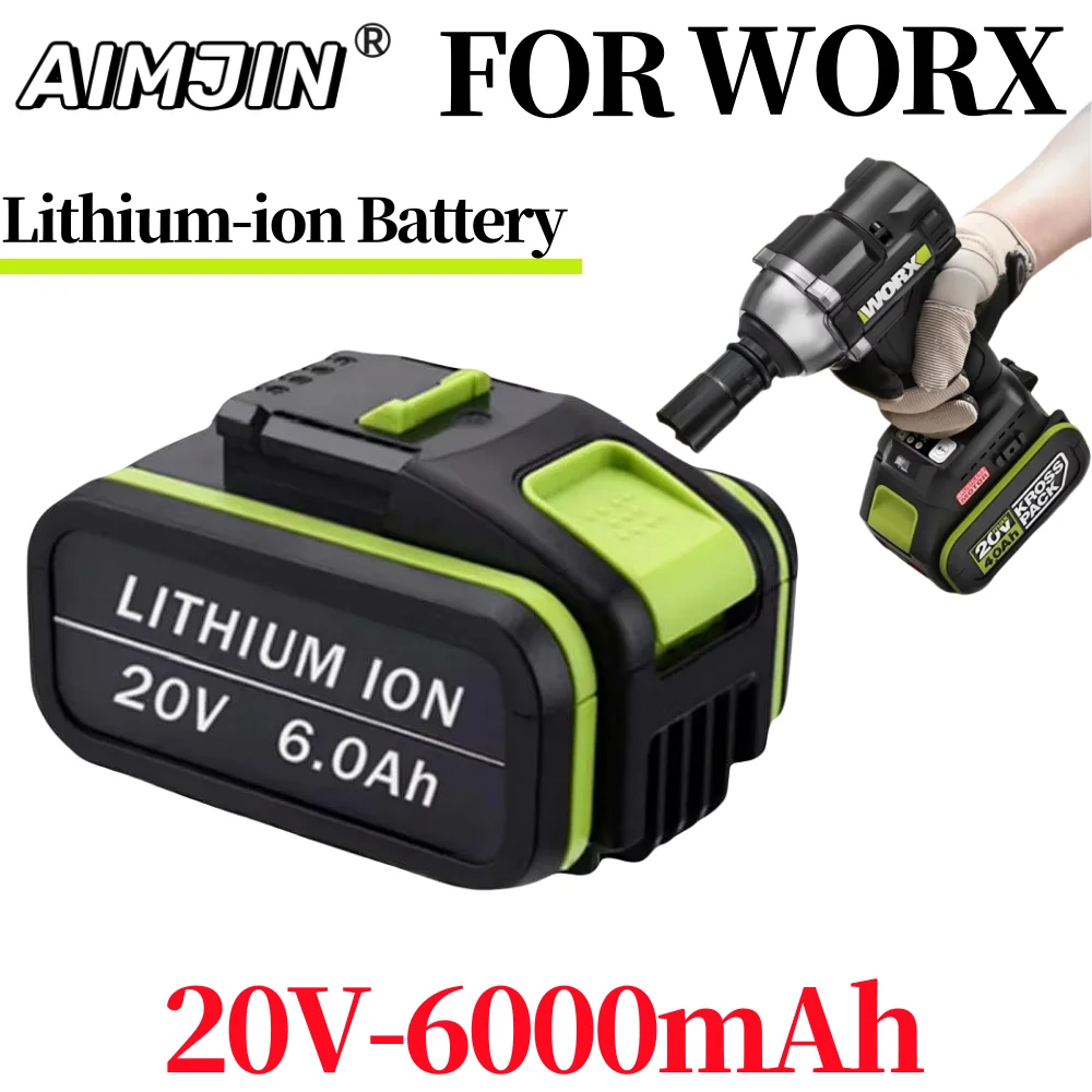 WA3551 6000mAh 20V Li-Ion Replacement Battery for Worx 20V Power Tools WA3551 WA3551.1 WA3553 WA3641 WX373 WX390
WA3551 6000mAh 20V Li-Ion Replacement Battery for Worx 20V Power Tools WA3551 WA3551.1 WA3553 WA3641 WX373 WX390 