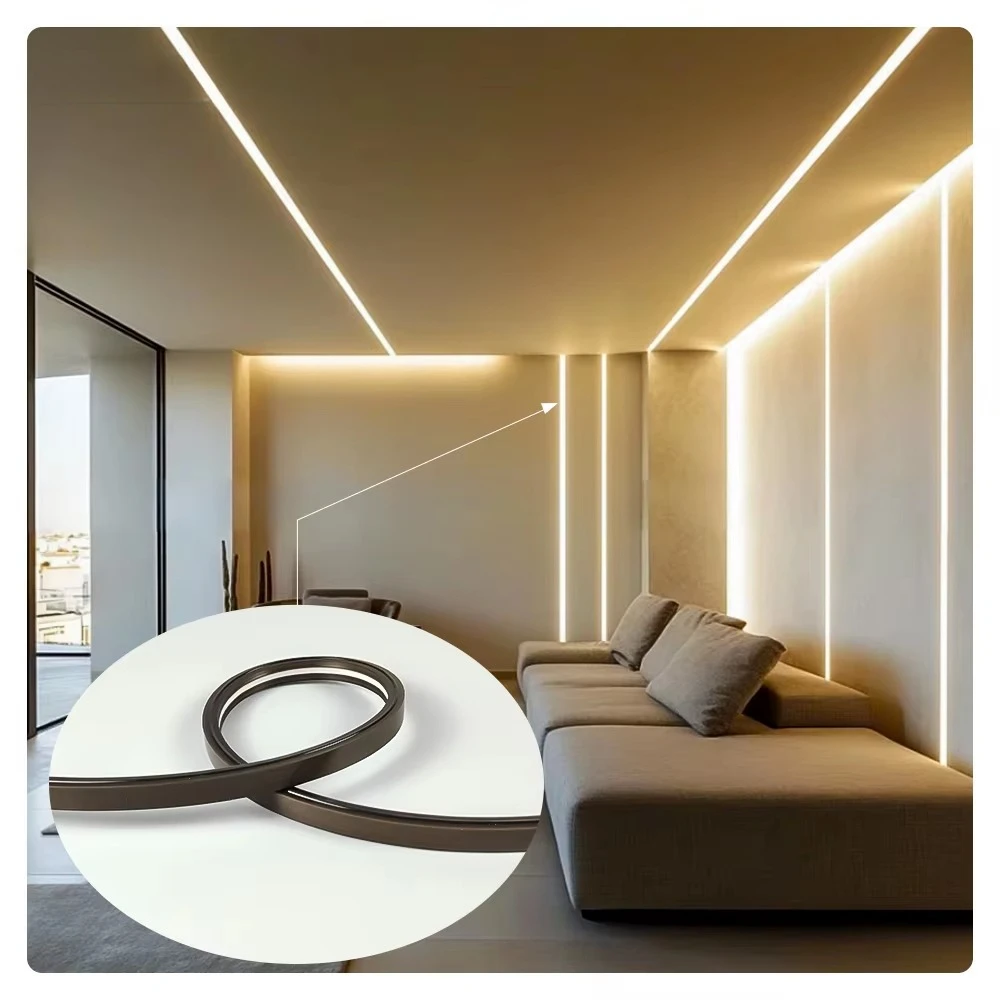 Full Black Slat Wall Light 05*13MM Flexible Silicone Waterproof IP65 LED Neon Light Strip Ra90 CRI 3-Year Warranty for
Full Black Slat Wall Light 05*13MM Flexible Silicone Waterproof IP65 LED Neon Light Strip Ra90 CRI 3-Year Warranty for