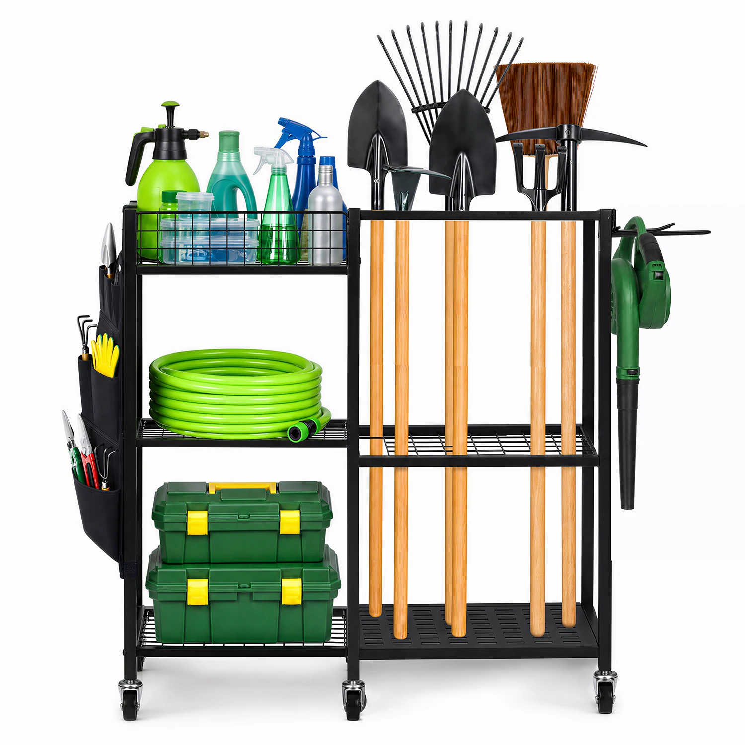 Heavy-Duty Metal Garden Tool Stand – Vertical Storage Rack with Hooks for Garage Shed Backyard Organization, Robust Frame for Yard Tool Storage (Tools Not Included)
Heavy-Duty Metal Garden Tool Stand – Vertical Storage Rack with Hooks for Garage Shed Backyard Organization, Robust Frame for Yard Tool Storage (Tools Not Included)