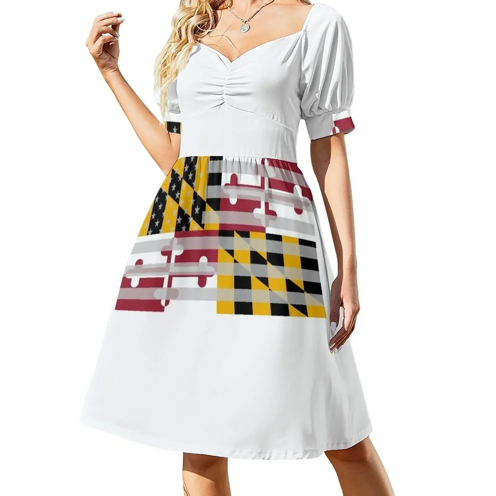 Maryland USA State Flag design Short-Sleeved Dress dress dresses Female clothing summer dress womens 2025
Maryland USA State Flag design Short-Sleeved Dress dress dresses Female clothing summer dress womens 2025