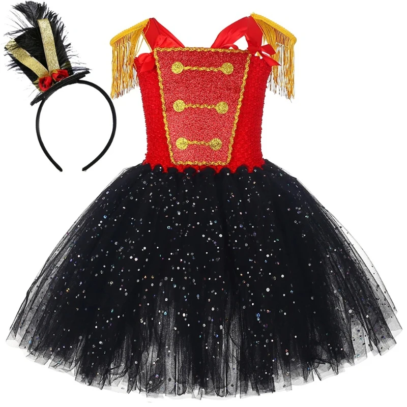 Sparkly Circus Ringmaster Costumes Girls Nutcracker Soldiers Cosplay Outfits Holiday Clothes Kids Christmas Halloween Tutu Dress
Sparkly Circus Ringmaster Costumes Girls Nutcracker Soldiers Cosplay Outfits Holiday Clothes Kids Christmas Halloween Tutu Dress