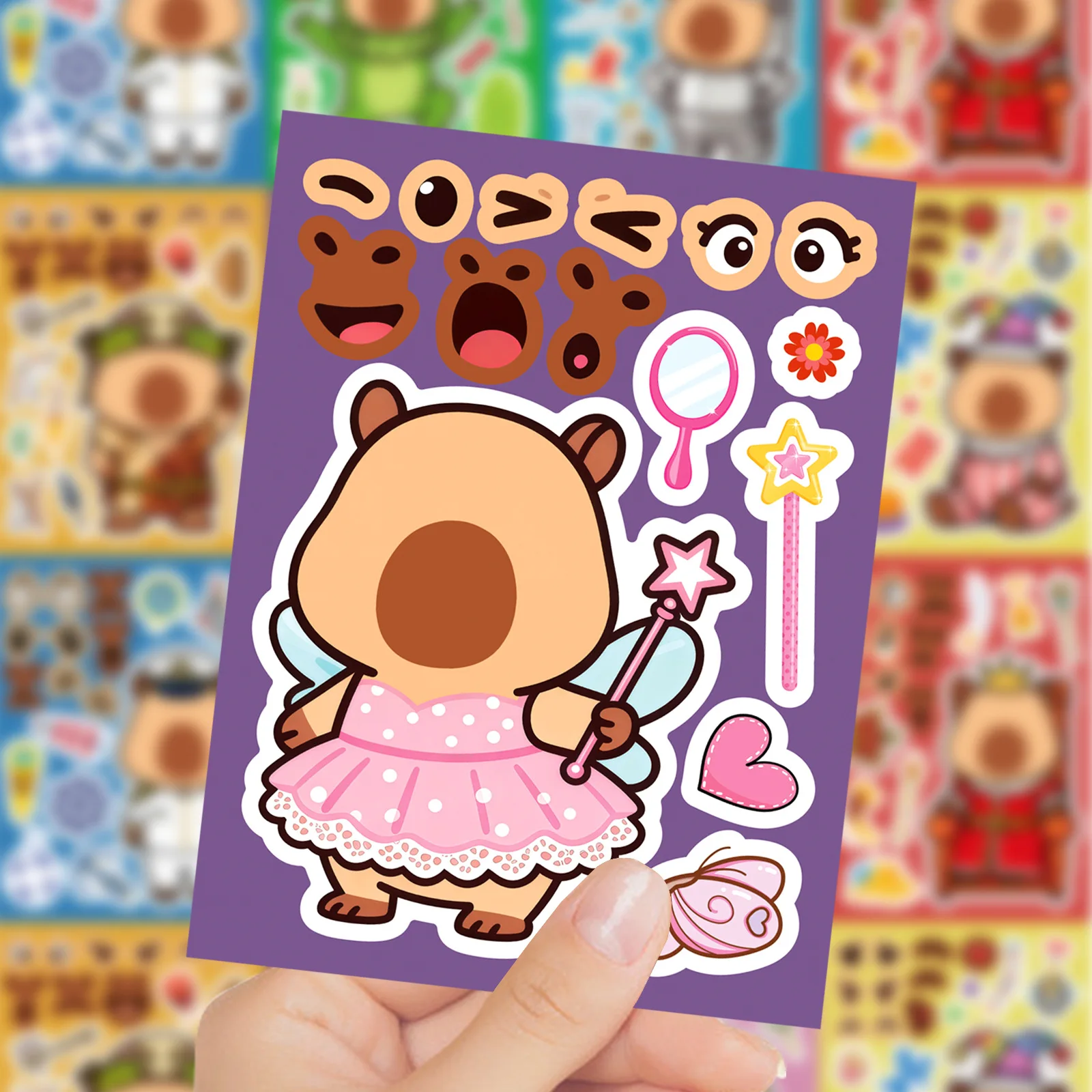 8/16Sheets Cute Capybara Make a Face Puzzle Stickers Kawaii Animal Cartoon Decal DIY Luggage Phone Guitar Skateboard Kid Toys
8/16Sheets Cute Capybara Make a Face Puzzle Stickers Kawaii Animal Cartoon Decal DIY Luggage Phone Guitar Skateboard Kid Toys