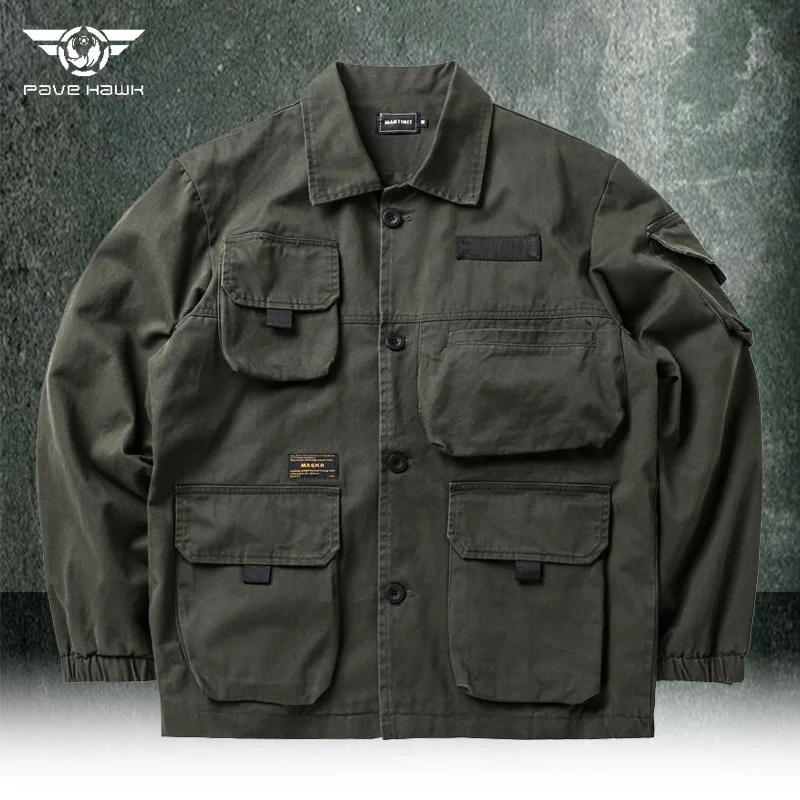 Military Multi-pocket Jackets Men Spring Autumn Cargo Three-dimensional Coat Army Tactical Casual Jacket Bomber Jacket Male
Military Multi-pocket Jackets Men Spring Autumn Cargo Three-dimensional Coat Army Tactical Casual Jacket Bomber Jacket Male