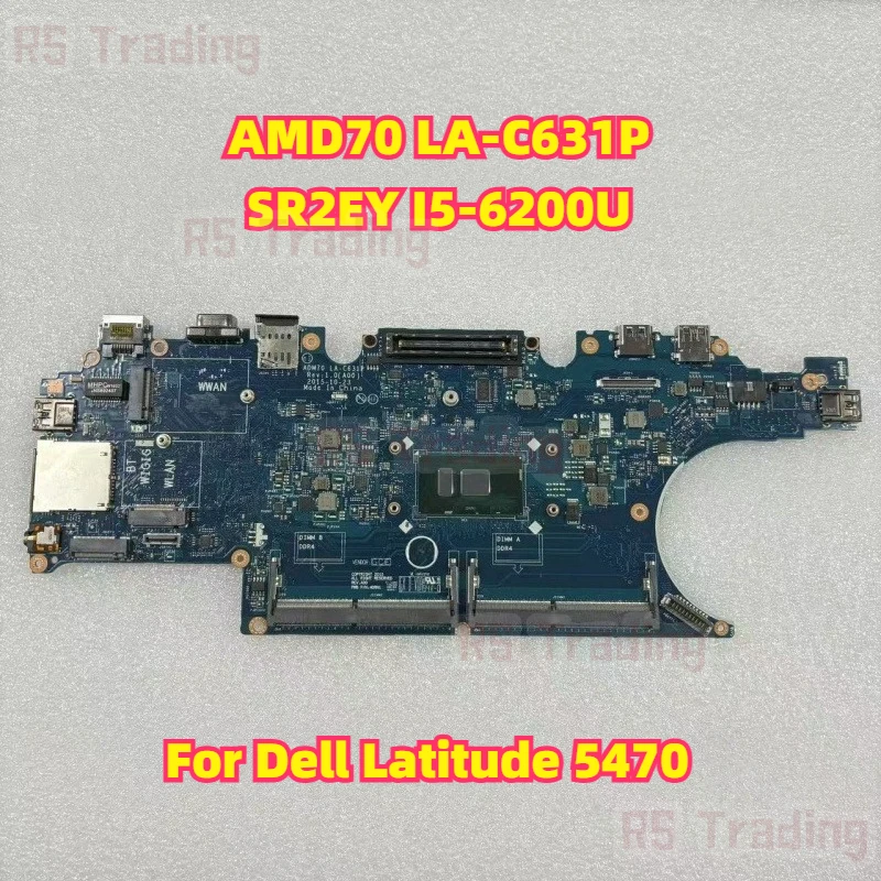 AMD70 LA-C631P для ноутбука Dell Latitude 5470, материнская плата с процессором SR2EY I5-6200U CN-0C0NC4 0C0NC4 C0NC4, протестировано нормально
AMD70 LA-C631P для ноутбука Dell Latitude 5470, материнская плата с процессором SR2EY I5-6200U CN-0C0NC4 0C0NC4 C0NC4, протестировано нормально