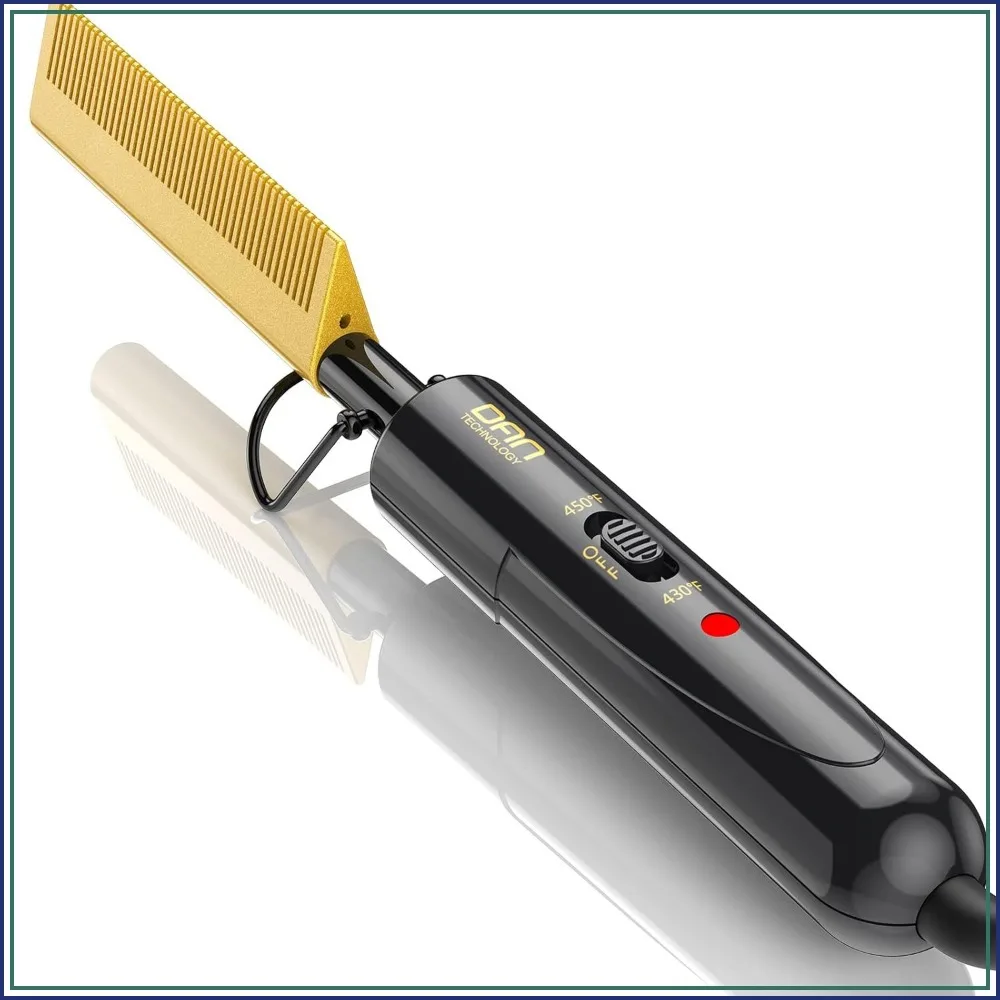 Mini Hot Comb for Edges & Wigs, 450°F, Dual Voltage, Portable Travel Hair Straightener
Mini Hot Comb for Edges & Wigs, 450°F, Dual Voltage, Portable Travel Hair Straightener