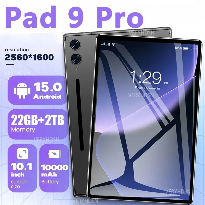 2025 Pad 9 Pro Tablet Android 15 22GB+2T Tablette Snapdragon888 Tablet PC 10000mAh Original Global Version 5G Dual SIM Card WiFi
2025 Pad 9 Pro Tablet Android 15 22GB+2T Tablette Snapdragon888 Tablet PC 10000mAh Original Global Version 5G Dual SIM Card WiFi
