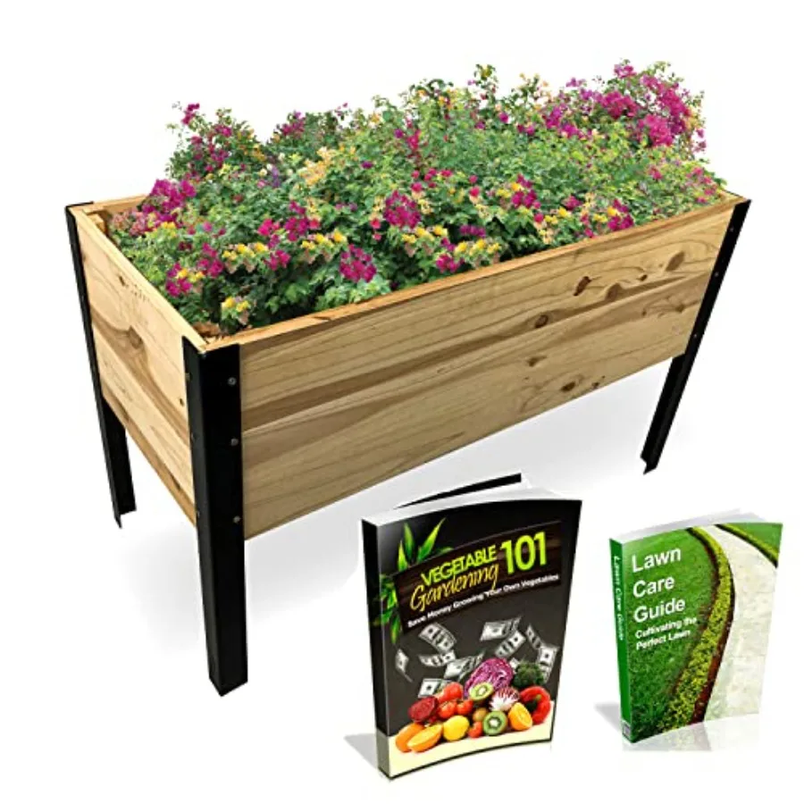Raised Garden Bed Elevated Wood Planter Box Stand - 35.5" W x 15.5" D x 22" H
Raised Garden Bed Elevated Wood Planter Box Stand - 35.5" W x 15.5" D x 22" H