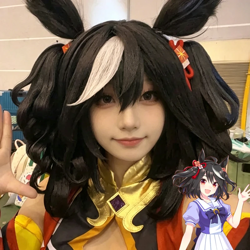 Anime Umamusume Pretty Derby Kitasan Black Cosplay Wig Women Heat Resistant Synthetic Full Wig Ears Hairpin Tail Halloween Prop
Anime Umamusume Pretty Derby Kitasan Black Cosplay Wig Women Heat Resistant Synthetic Full Wig Ears Hairpin Tail Halloween Prop