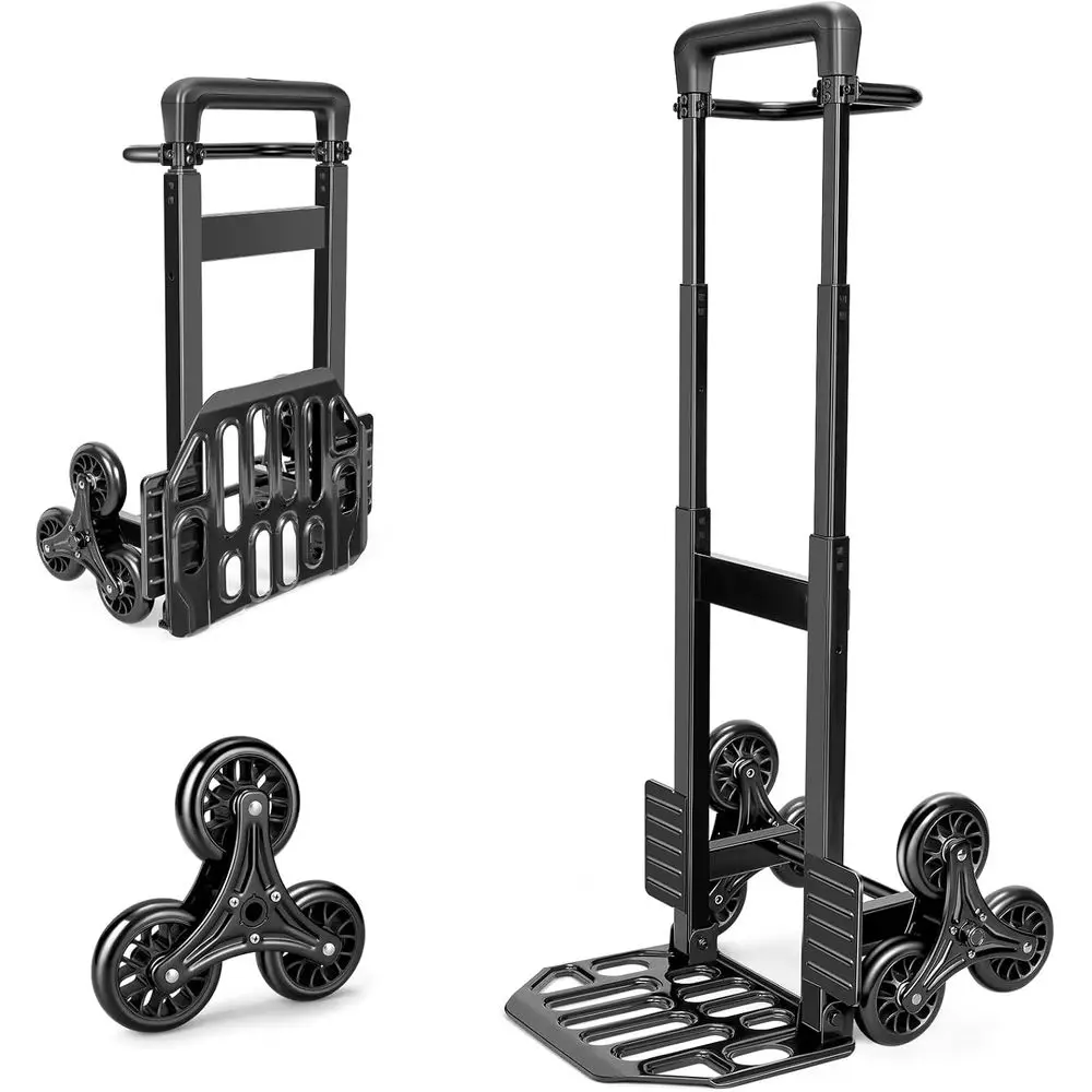 460 LBS Stair ClimDolly, olding Dolly Cart with Wheels or Stairs, Telescoping Handle & 100% Thickened Steel Stair ClimCart or Wa
460 LBS Stair ClimDolly, olding Dolly Cart with Wheels or Stairs, Telescoping Handle & 100% Thickened Steel Stair ClimCart or Wa