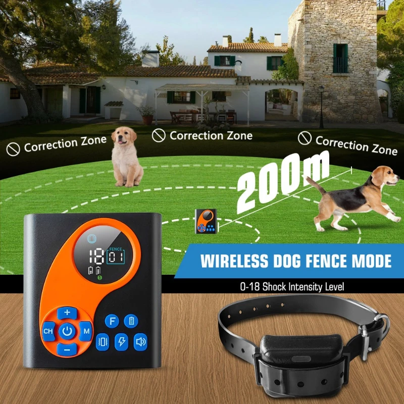 Electronic Dog Trainer Bark Collar Waterproof Charging Remote Control Pet Collar Trainings Long-distance Smart Trainer Supplies
Electronic Dog Trainer Bark Collar Waterproof Charging Remote Control Pet Collar Trainings Long-distance Smart Trainer Supplies